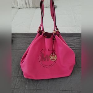 MICHAEL KORS SOFT LEATHER PINK HAND BAG SHOULDER RARE